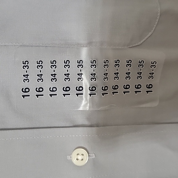 Pierre Cardin, Size 16 - 34/35 Gray Button Down Dress Shirt, NEW - Picture 3 of 11